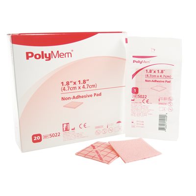 PolyMem Non-Adhesive Dressing - 2" X 2" Pad (Box of 20)